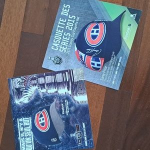 Exclusive 12'' X 12'' lot 2 MONTREAL CANADIENS STANLEY CUP REEBOK